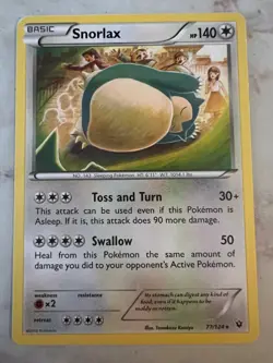Snorlax 77/124 Fates Collide Regular Pokemon TCG - Image 1