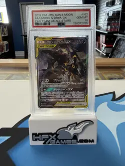 2019 POKEMON JPN TAG TEAM GX ALL STARS FULL ART/UMBREON & DARKRAI GX PSA 10 - Image 1