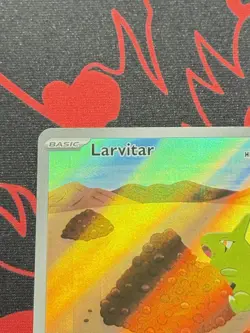 Larvitar 203/197 Full Art Holo Pokemon Sv03 Obsidian Flames English Near Mint - Image 3