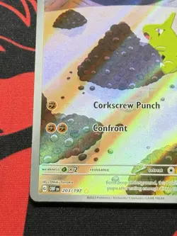 Larvitar 203/197 Full Art Holo Pokemon Sv03 Obsidian Flames English Near Mint - Image 5