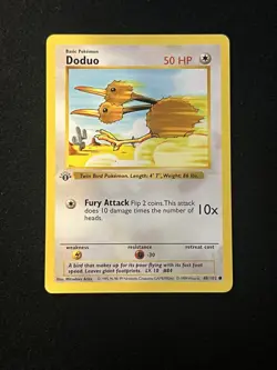 2x Doduo 48/102 1st Edition - Pokemon Base Set 1st Edition (Shadowless) - Image 1