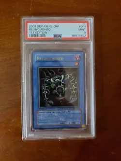 2003 YU-GI-OH RELINQUISHED 1ST EDITION SDP-001 PSA 9 MINT - Image 1