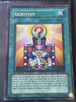 Yugioh Card TCG Question PGD-104 Ultra Rare Holo 1st Edition Heavily Played - Image 1
