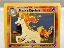 Blaine's Rapidash 33/132 Gym Challenge Pokemon Card 1st Edition - Lightly Played - Image 3