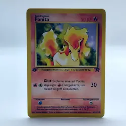 Pokemon TCG Karte - Ponita 64/82 Team Rocket 1. Edition Deutsch Near Mint - Image 1