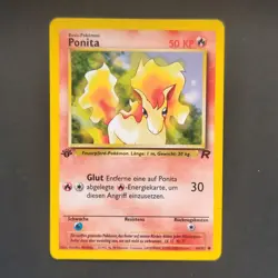 Pokemon TCG Karte - Ponita 64/82 Team Rocket 1. Edition Deutsch Near Mint - Image 3