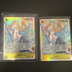 One Piece Card Game Nami EB03-003 Holo SR English Card Lot x2 - Image 1
