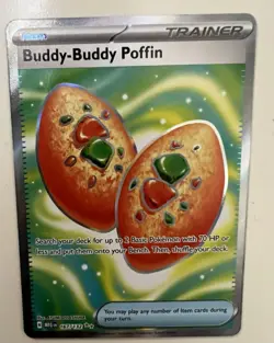 Pokemon TCG Mega Evolution Buddy-Buddy Poffin Full Art Card 167/132 NM - Image 1
