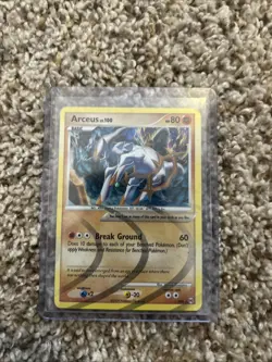 Pokemon TCG Arceus LV. 100 AR8 Platinum Rare Holo Card NM Condition - Image 1