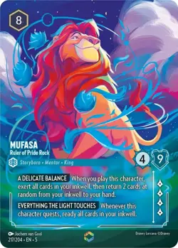 1x Mufasa - Ruler of Pride Rock - 217/204 - Enchanted - Holo Foil NM-Mint Disney - Image 1