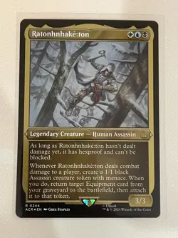 Magic The Gathering, Assassins Creed, Ratonhnhake꞉ton, NM, Etched Foil - Image 1