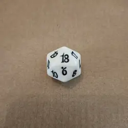MtG Magic the Gathering Apocalypse Spindown Life Counter White D20 Die - Image 3