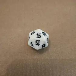 MtG Magic the Gathering Apocalypse Spindown Life Counter White D20 Die - Image 5