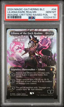Magic The Gathering Bloomburrow Raised Foil Liliana of the Dark Realms 94 PSA 10 - Image 1