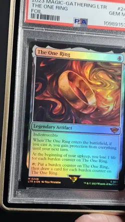 MAGIC: THE GATHERING ☆ LORD OF RINGS ☆THE ONE RING- FOIL GEM PSA 10 - Image 3