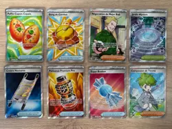 Lot de 8 Cartes Pokemon Full Art Dresseur ME01 Mega Evolution FR Neuves - Image 1