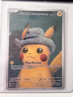 Carte Pokemon Van Gogh Pikachu Grey Felt Hat pre-grade 9 Excellent etat - Image 3