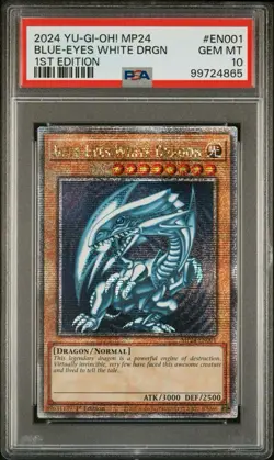 Yu-Gi-Oh! Blue-Eyes White Dragon Quarter Century Secret Rare 1st Ed PSA 10 - Image 1