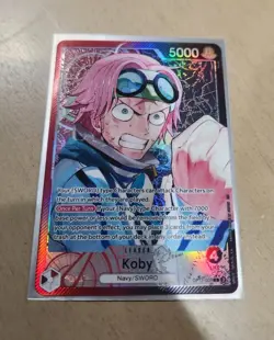 One Piece TCG Koby Alternate Art OP11-001 A Fist of Divine Speed Foil NM - Image 1