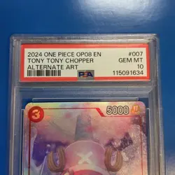 2024 One Piece OP08 EN TONY TONY CHOPPER ALTERNATE ART #007 PSA 10 GEM - Image 2