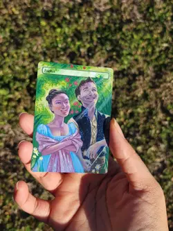 MTG Altered Art Hand Painted Card: Forest - Image 1