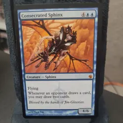 1x Consecrated Sphinx Near Mint English Mirrodin Besieged MTG Magic NM Near Mint - Image 1