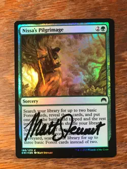 Magic the Gathering MTG foil Nissa's Pilgrimage Magic Origins signed NM - Image 1