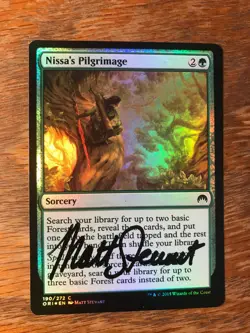 Magic the Gathering MTG foil Nissa's Pilgrimage Magic Origins signed NM - Image 2