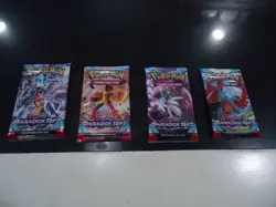 AWESOME Pokemon TCG Paradox Rift Sleeved Booster Pack Set 4 Packs 1 of Each Art - Image 1