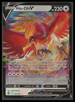 Pokemon TCG Ho-Oh V 140/195 SWSH12: Silver Tempest Ultra Rare,Holo NM/M - Image 1