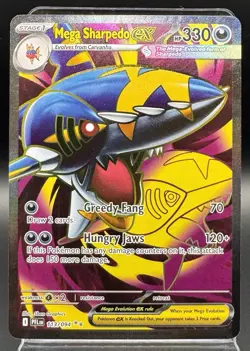Mega Sharpedo ex 113/094 Ultra Rare Phantasmal Flames Pokemon TCG NM - Image 1