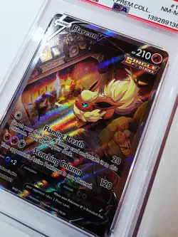 🔥 Flareon V SWSH179 🔥 2021 Pokemon BSP 🔥 VMax Premium Collection 🔥 PSA 8!! - Image 3