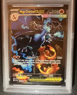 2025 POKEMON PFL EN-PHANTASMAL FLAMES #125 MEGA CHARIZARD X EX PSA 10 - Image 3