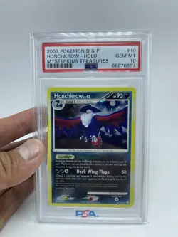 Honchkrow 10/123 Mysterious Treasures Holo PSA 10 GEM MINT 💎 Pokemon - Image 1