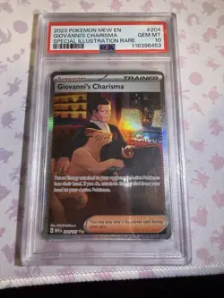 Pokemon Giovanni's Charisma 204/165 Scarlet & Violet 151 PSA 10 Special Illustr… - Image 1