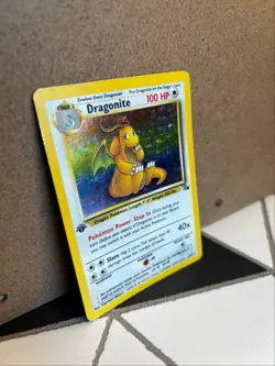 Dragonite Fossil First Edition 4/62 Pokemon Holo LP - Image 2