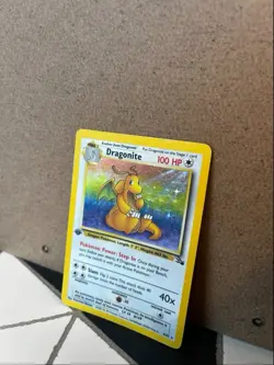 Dragonite Fossil First Edition 4/62 Pokemon Holo LP - Image 3