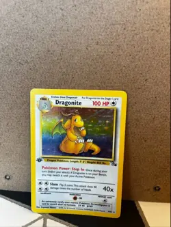 Dragonite Fossil First Edition 4/62 Pokemon Holo LP - Image 4