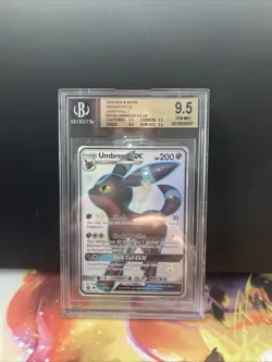 Pokemon Umbreon GX TCG Full Art Hidden Fates Shiny Vault Beckett 9.5 - Image 1