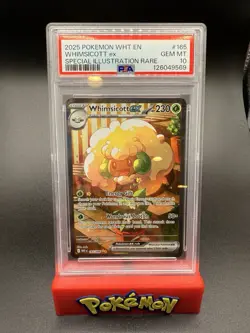 2025 Pokemon Wht En- #165 Whimsicott Ex Special Illustration Rare PSA 10 - Image 1