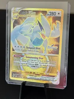 Pokemon Lugia VSTAR Gold 211/195 Card - Silver Tempest - 2022 NM - Image 1