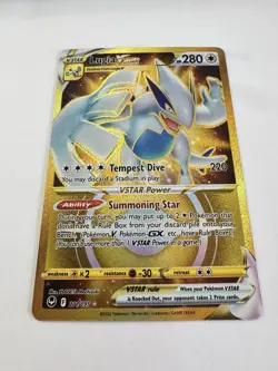 Pokemon Lugia VSTAR Gold 211/195 Card - Silver Tempest - 2022 NM - Image 2