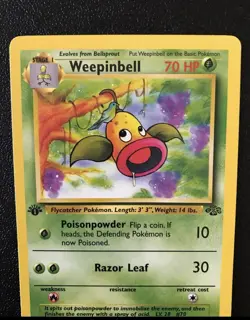 Pokemon TCG Weepinbell Jungle 1st Edition Uncommon Card 48/64 Never Played, RAW - Image 2