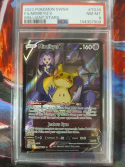 Pokemon TCG Mimikyu V TG16/TG30 Brilliant Stars Trainer Gallery PSA 8 - Image 2