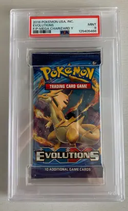 [PSA 9] 2016 Pokemon XY Evolutions Booster Pack Mega Charizard Artwork Mint - Image 3