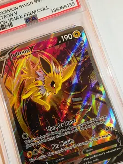 ⚡ Jolteon V SWSH183 ⚡ 2021 Pokemon BSP ⚡ VMax Premium Collection ⚡ PSA 9!! - Image 2