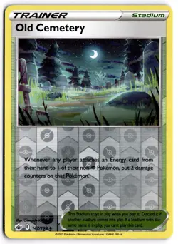Pokemon TCG Old Cemetery 147/198 Swsh06: Chilling Reign Reverse Holo - Image 1