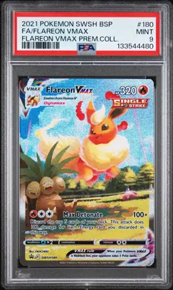 FLAREON VMAX 2021 POKEMON SWSH PREMIUM COLLECTION BSP #SWSH180 PSA 9 - Image 1