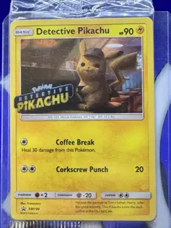Pokemon TCG Detective Pikachu SM190 Stamped Holo Movie DVD Promo, Sealed - Image 1