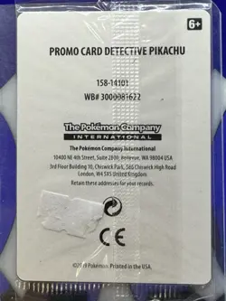 Pokemon TCG Detective Pikachu SM190 Stamped Holo Movie DVD Promo, Sealed - Image 2